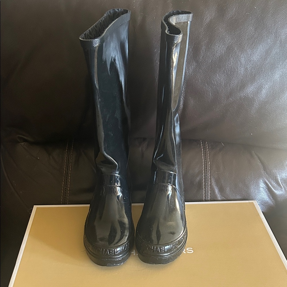 Michael Kors Glossy Black Women's Rain Boots
